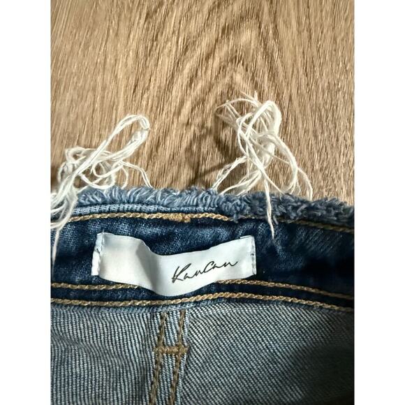 Kancan Distressed Denim Shorts, Women's size Small - Picture 2 of 5